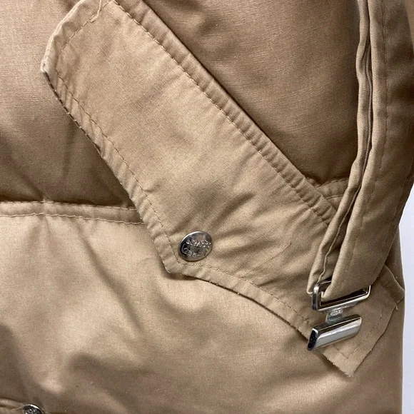 1st Down Y2K Down Trench Puffer Coat Tan Long Middie Length Belted and OOAK EUC! - Picture 13 of 17